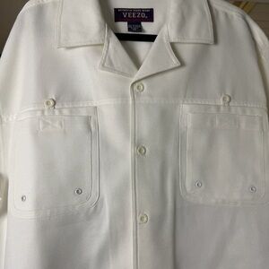 VEEZO, Authentic Veezo Wear, White,Polyester Shirt, XXL